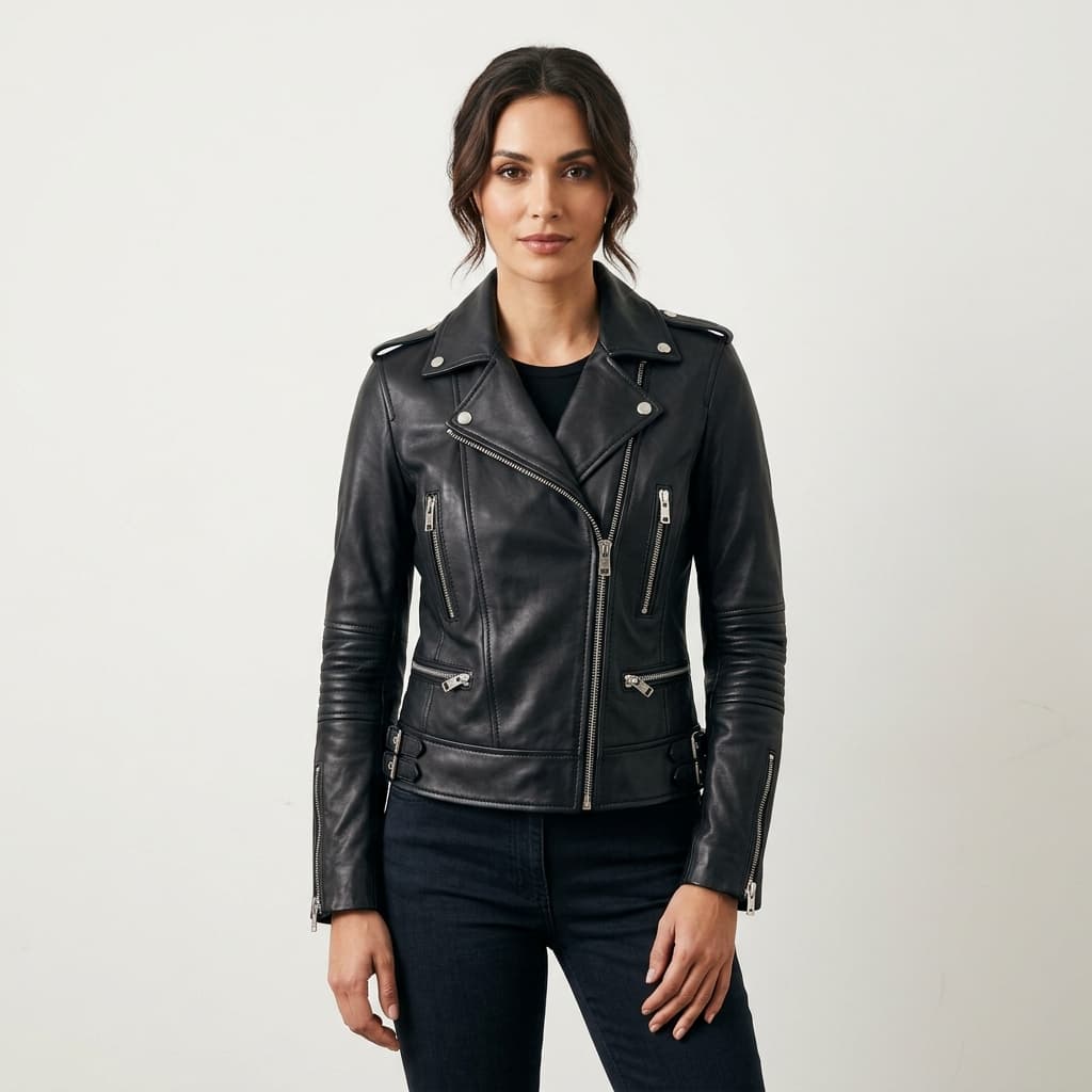 Deri Biker Ceket