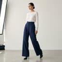 Yüksek Bel Wide Leg Pantolon